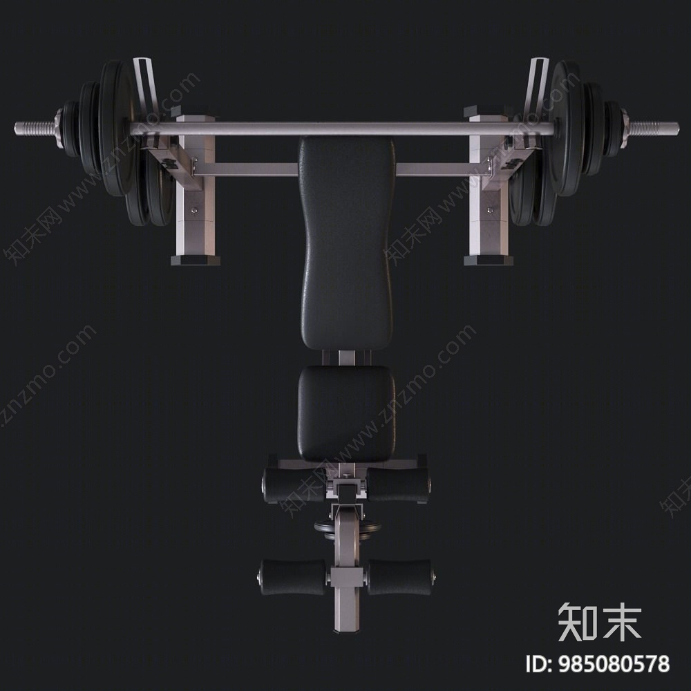 现代健身器材3D模型下载【ID:985080578】