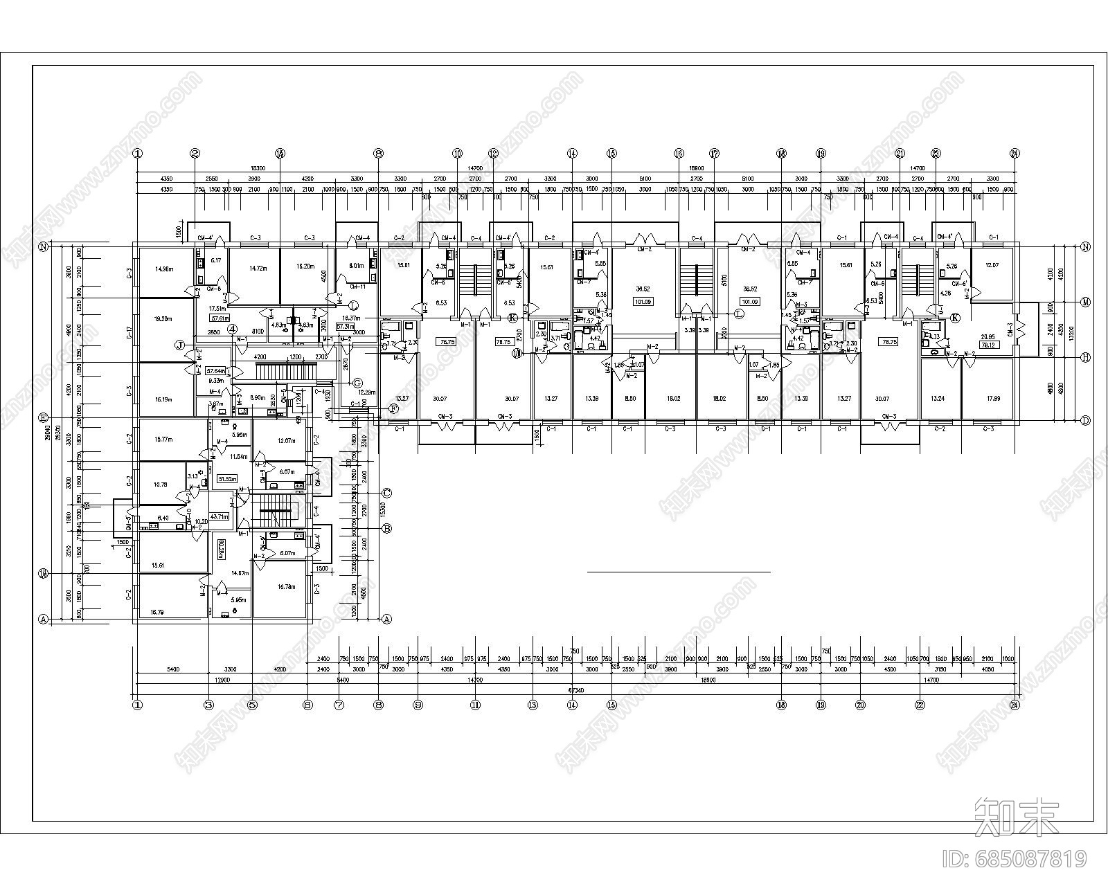 农村建筑平面图施工图下载【ID:685087819】