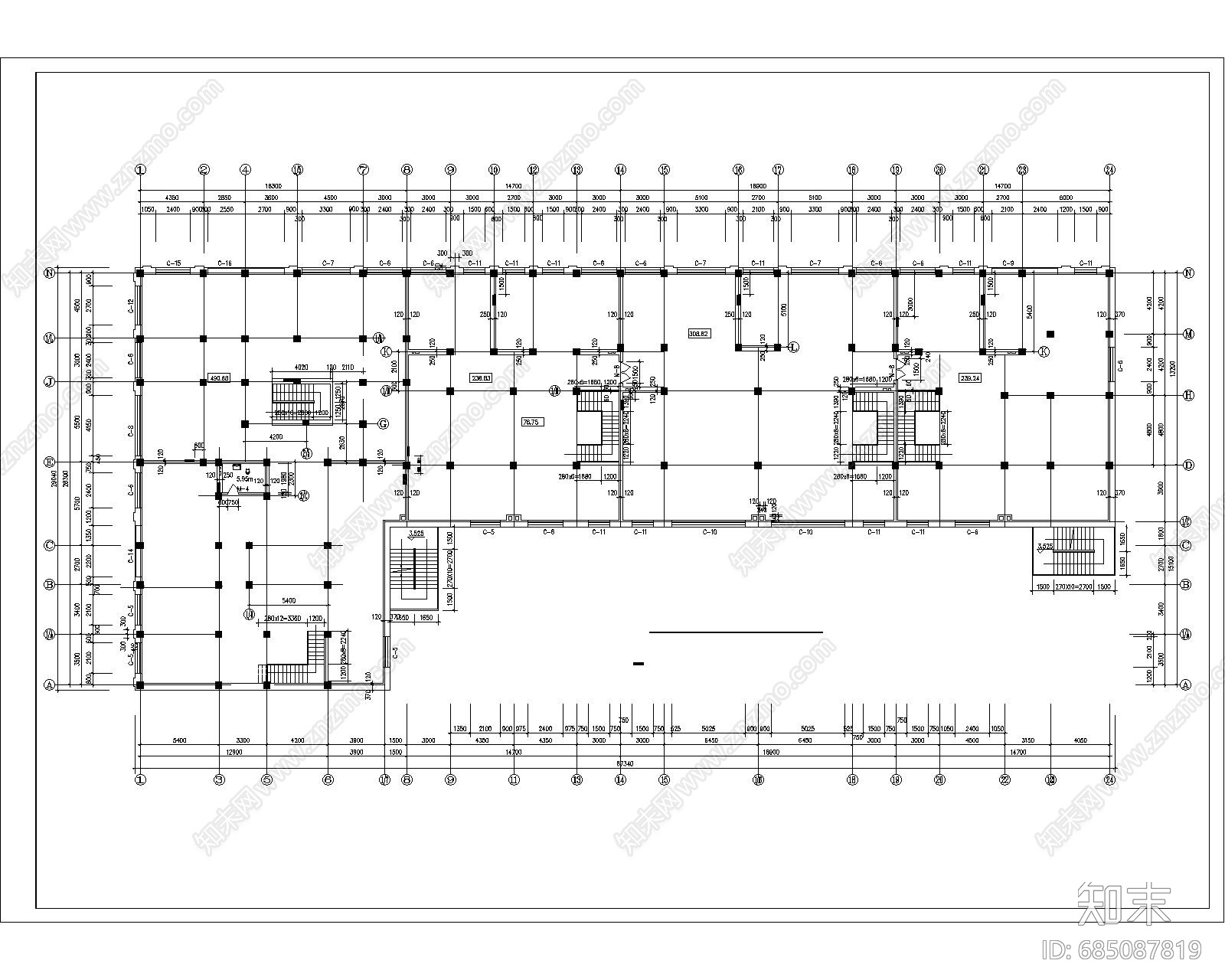 农村建筑平面图施工图下载【ID:685087819】