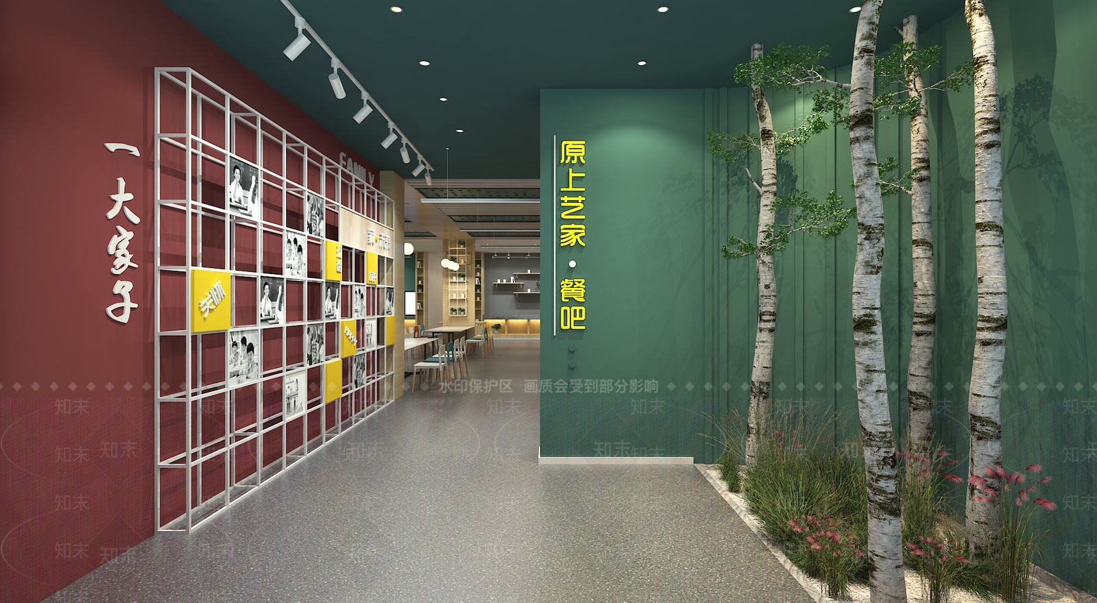 现代学校餐厅3D模型下载【ID:785090819】