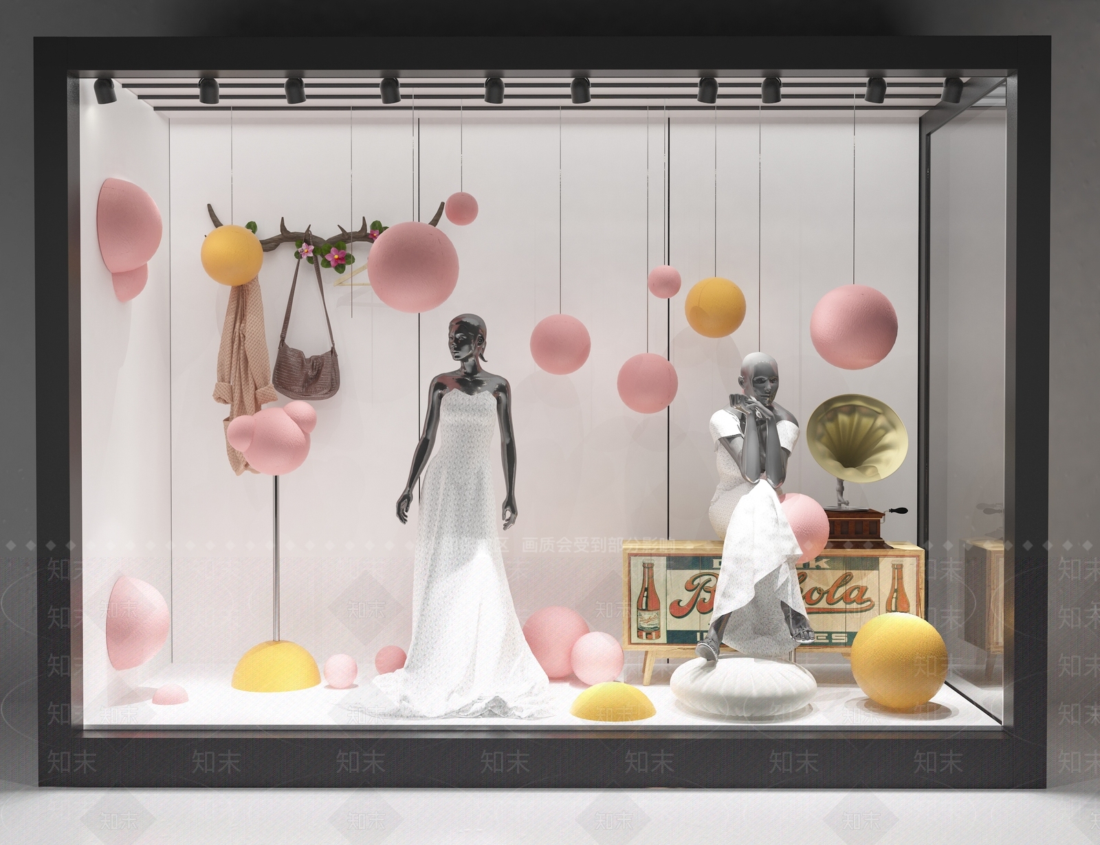 现代橱窗展示3D模型下载【ID:485094276】