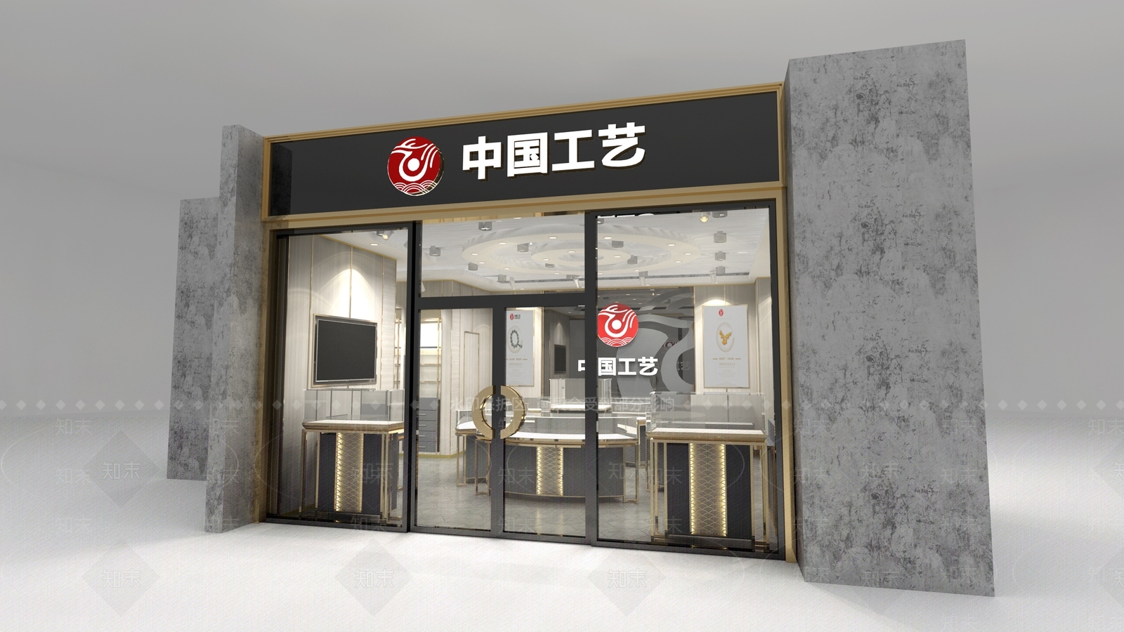 新中式珠宝店3D模型下载【ID:585096827】