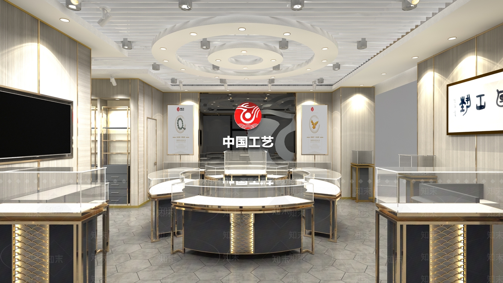 新中式珠宝店3D模型下载【ID:585096827】
