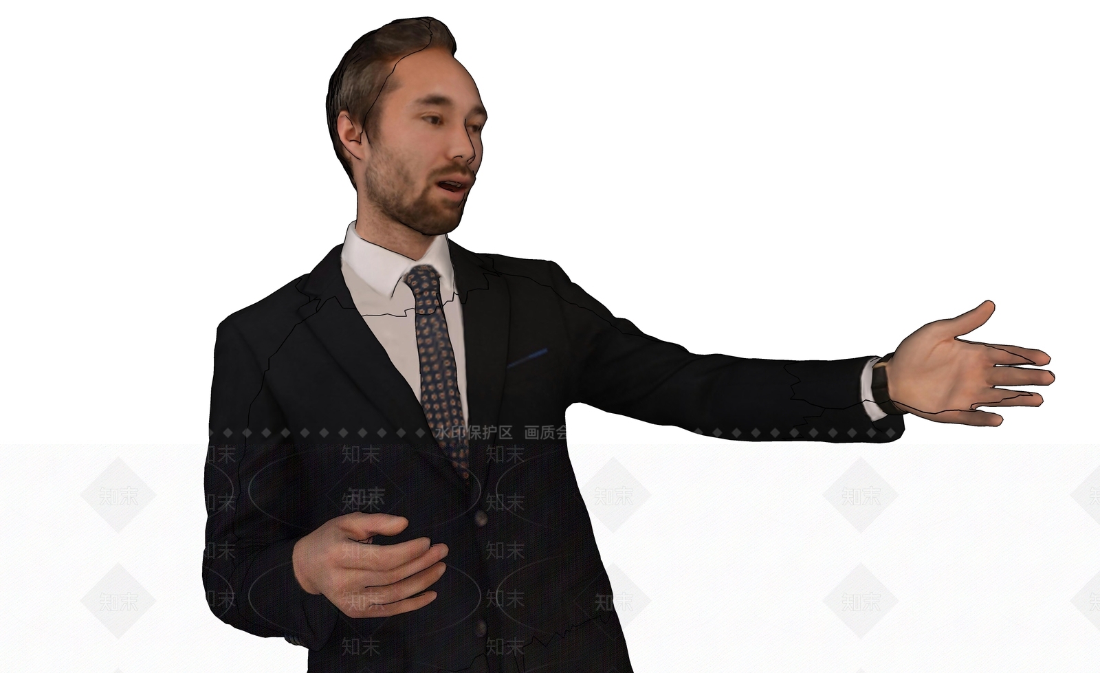 现现代男人SU模型下载【ID:185106687】