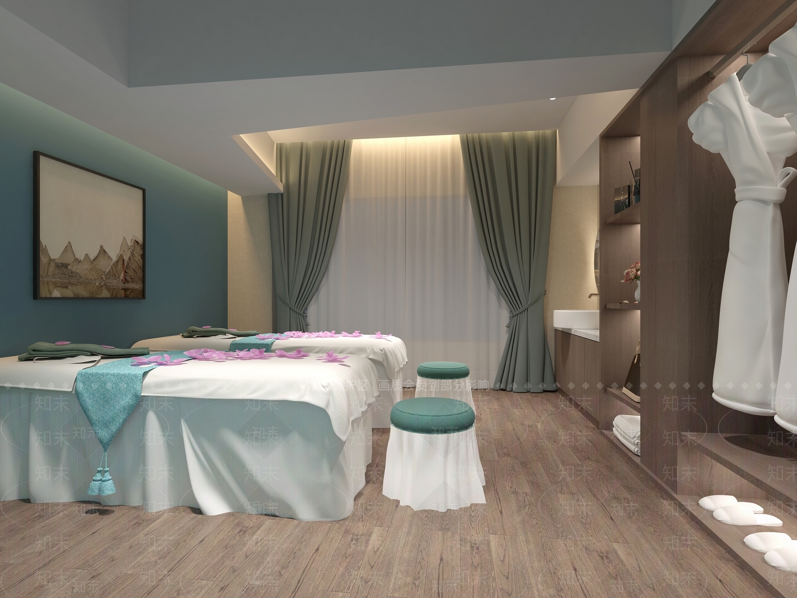 现代美容美甲店3D模型下载【ID:985112517】