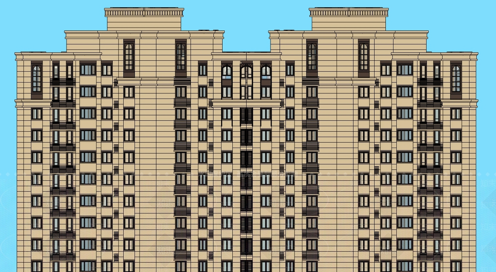 古典多层住宅SU模型下载【ID:285124603】
