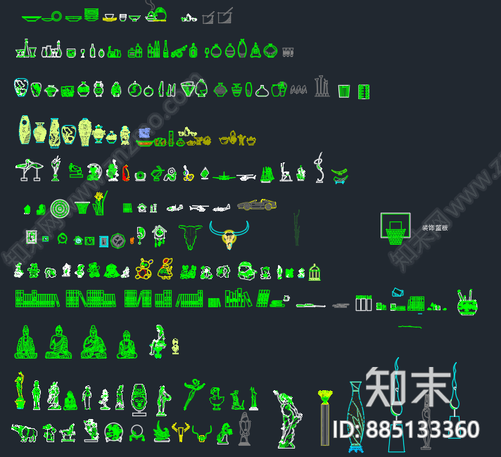 室内家具图库cad施工图下载【ID:885133360】