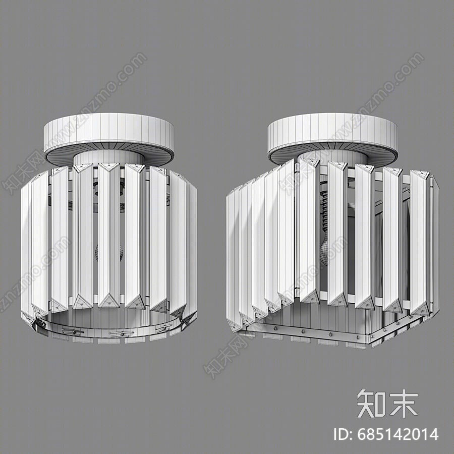 现代吸顶灯组合3D模型下载【ID:685142014】