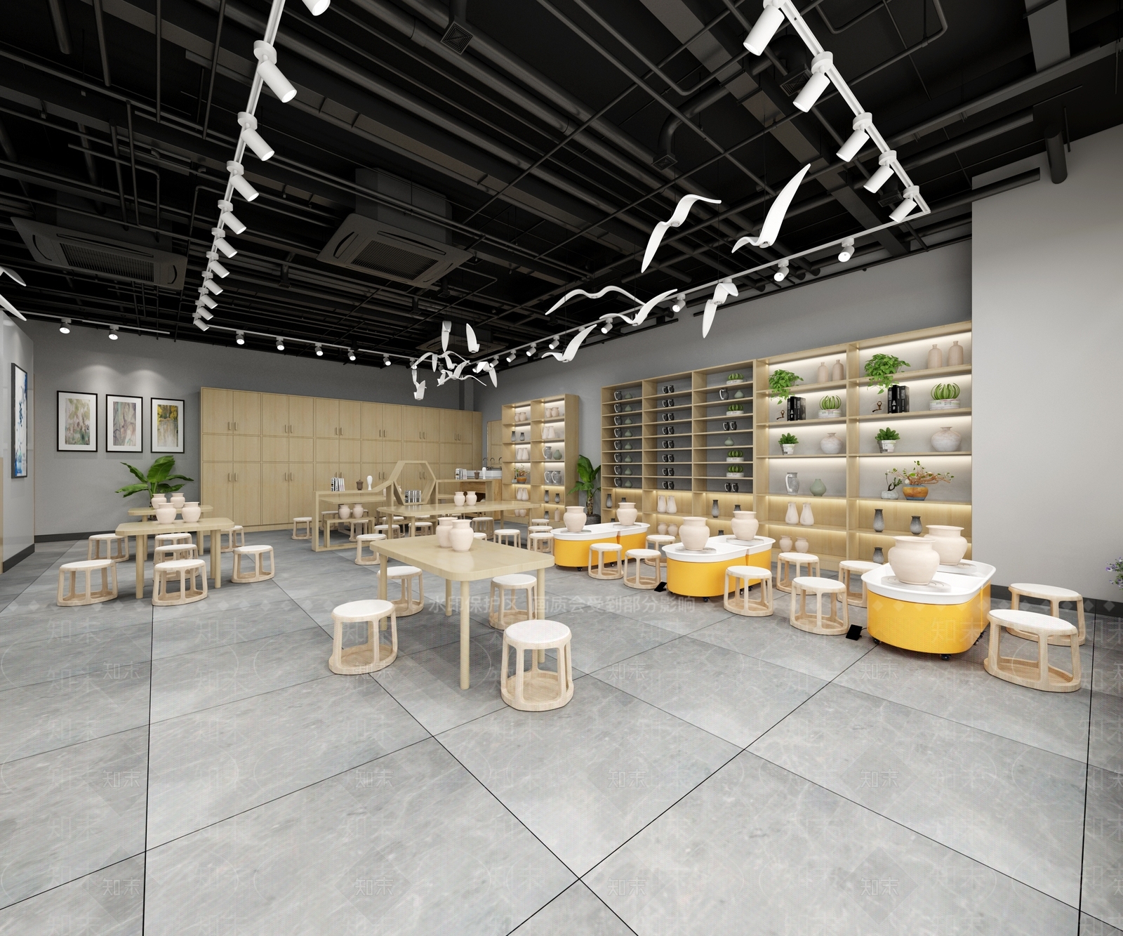 现代陶艺馆3D模型下载【ID:385149444】