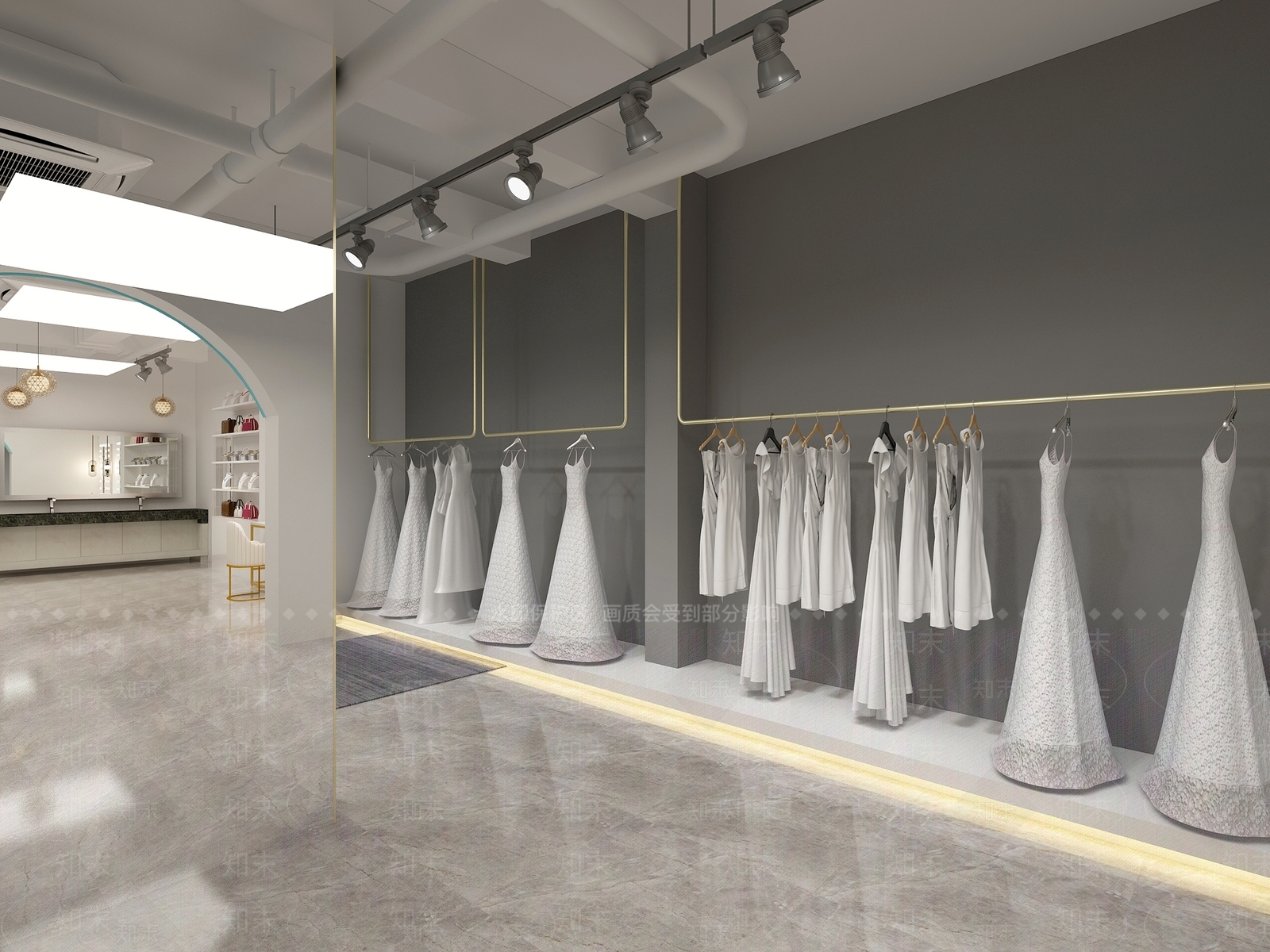 现代婚纱店3D模型下载【ID:385170116】