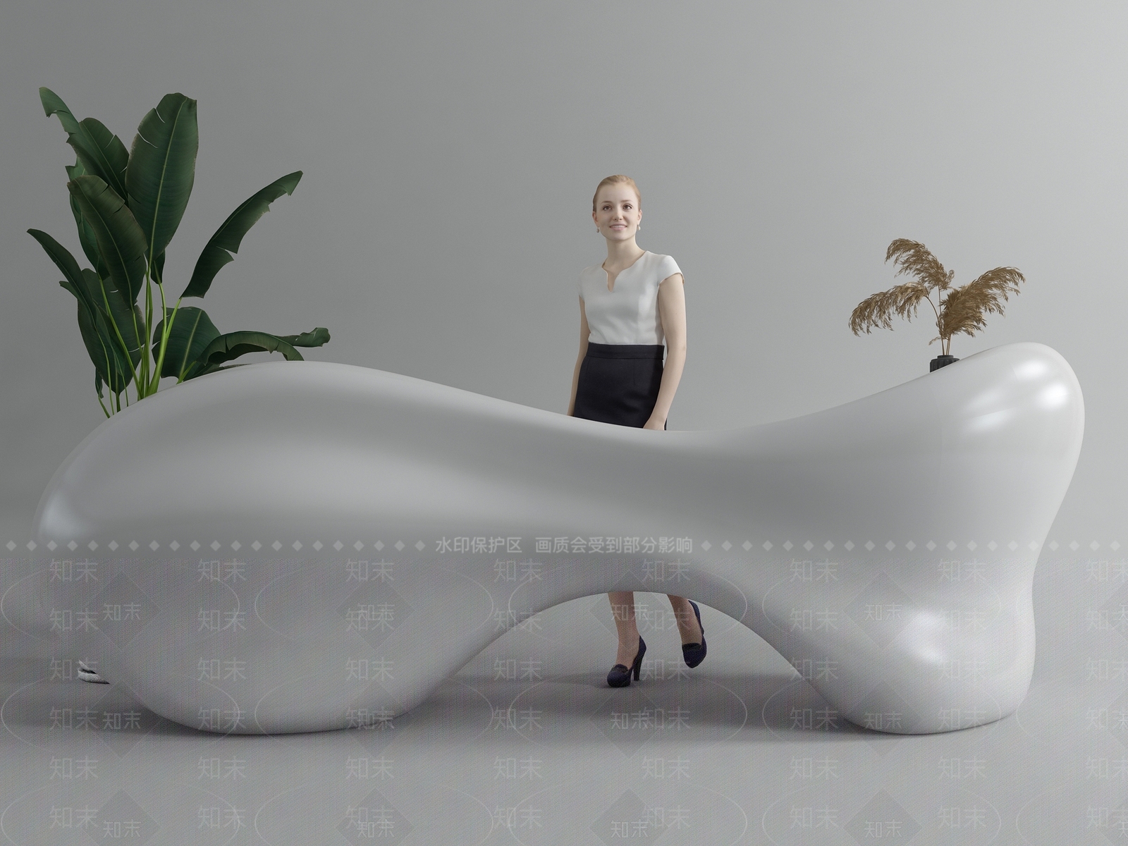 现代异形公司前台3D模型下载【ID:785177747】