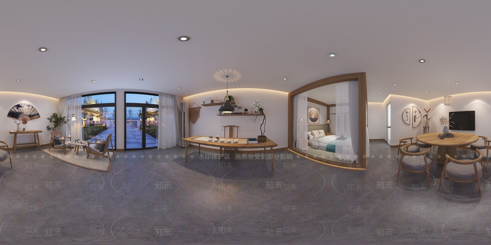 新中式民宿3D模型下载【ID:985190697】