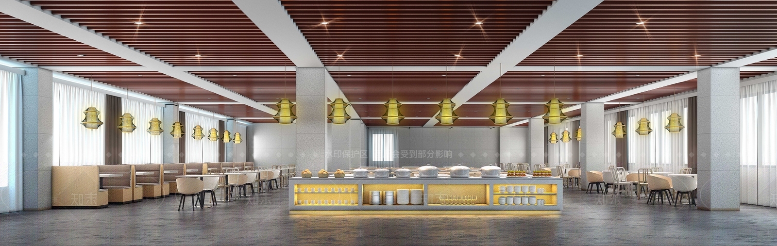 新中式食堂3D模型下载【ID:785198893】