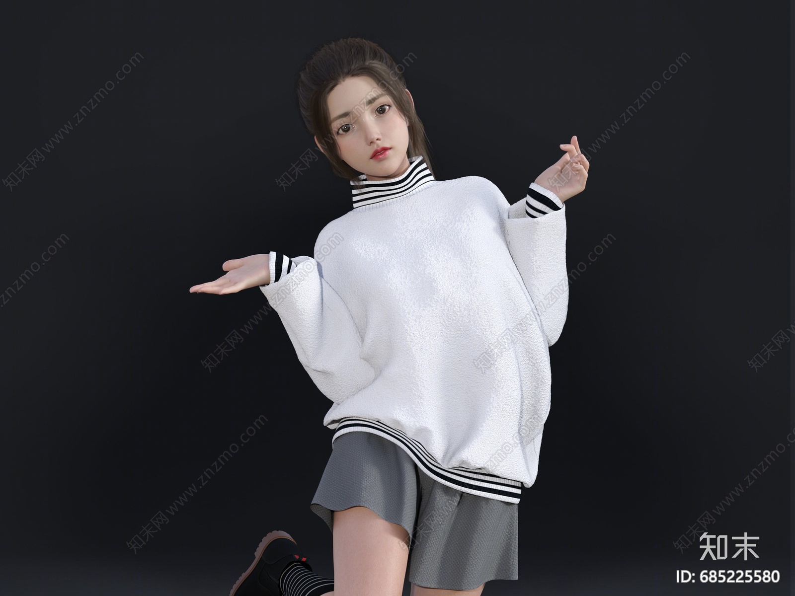 现代女人3D模型下载【ID:685225580】