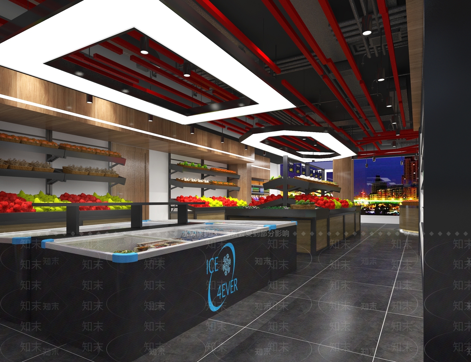 工业风超市3D模型下载【ID:585227323】