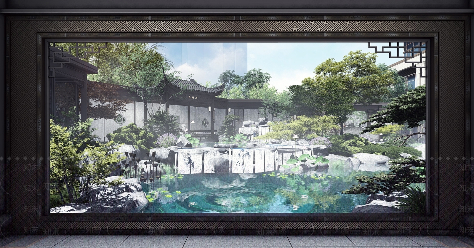 中式售楼处SU模型下载【ID:785288597】