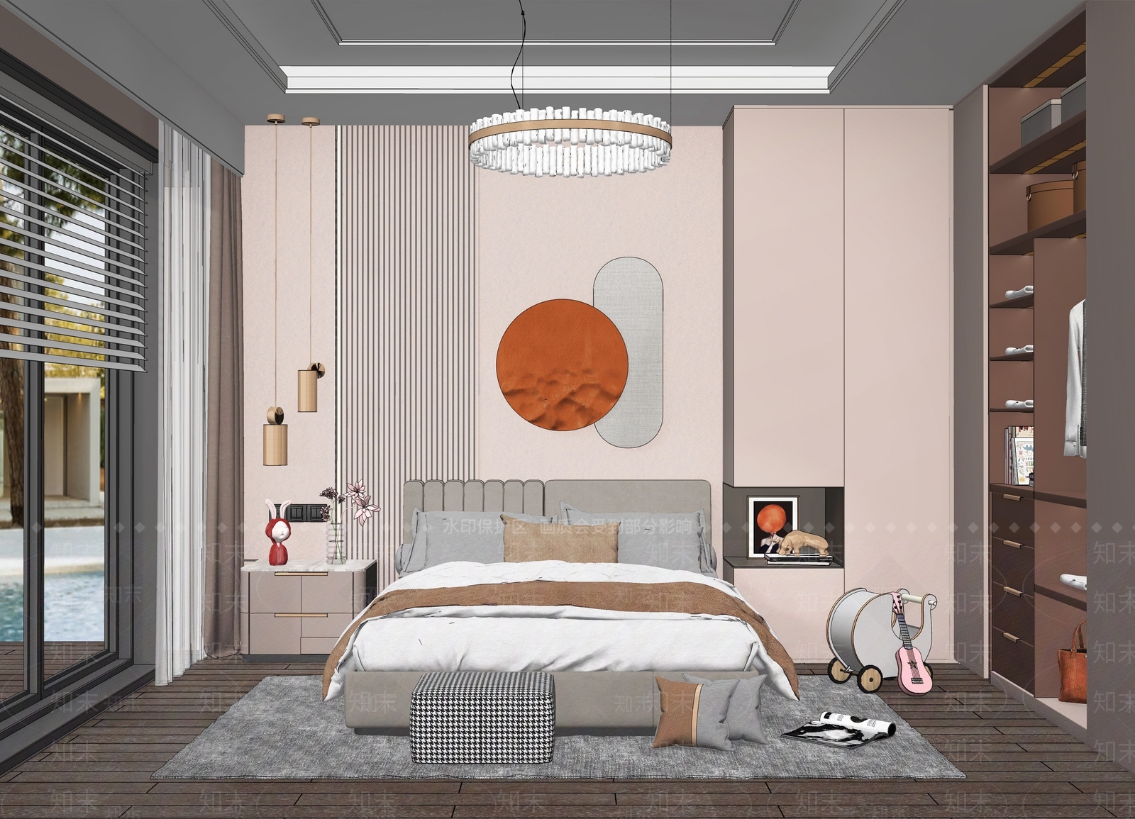 现代儿童房SU模型下载【ID:885311899】