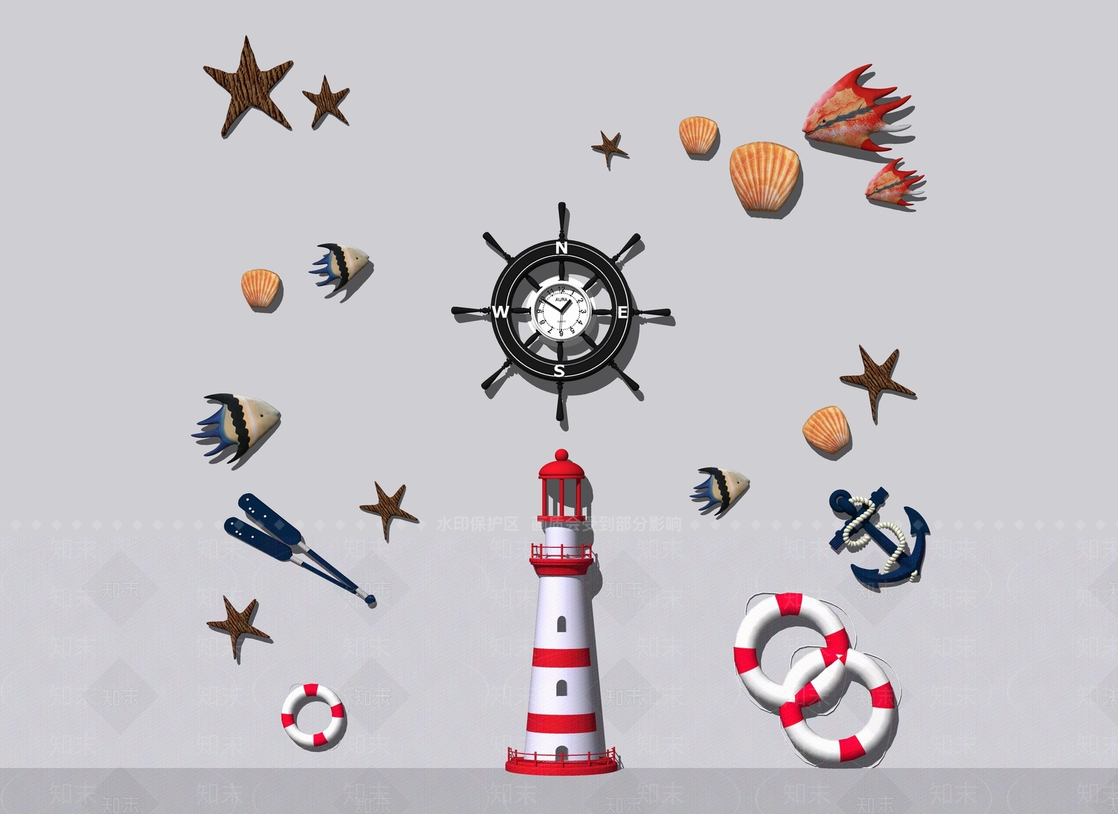 现代灯塔SU模型下载【ID:985325253】