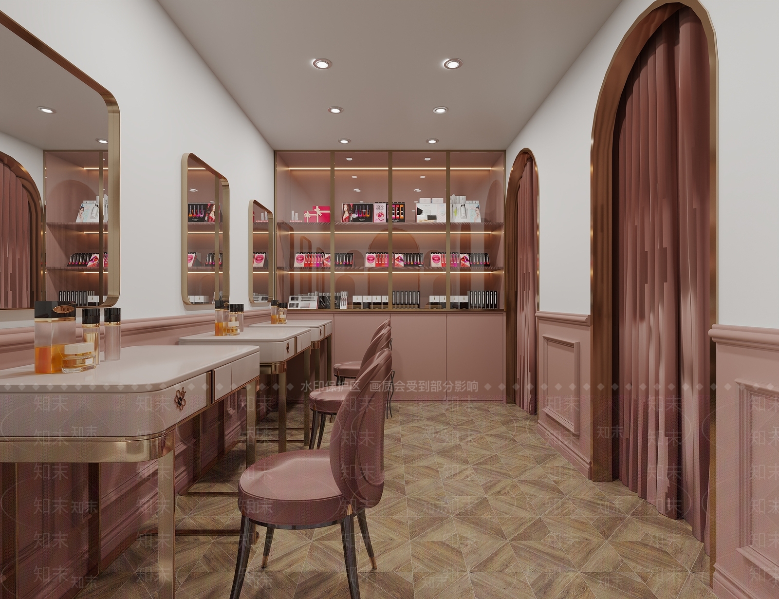 法式风格试衣间3D模型下载【ID:385328466】