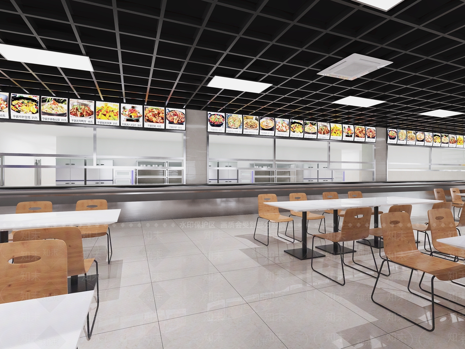 现代食堂3D模型下载【ID:785334899】