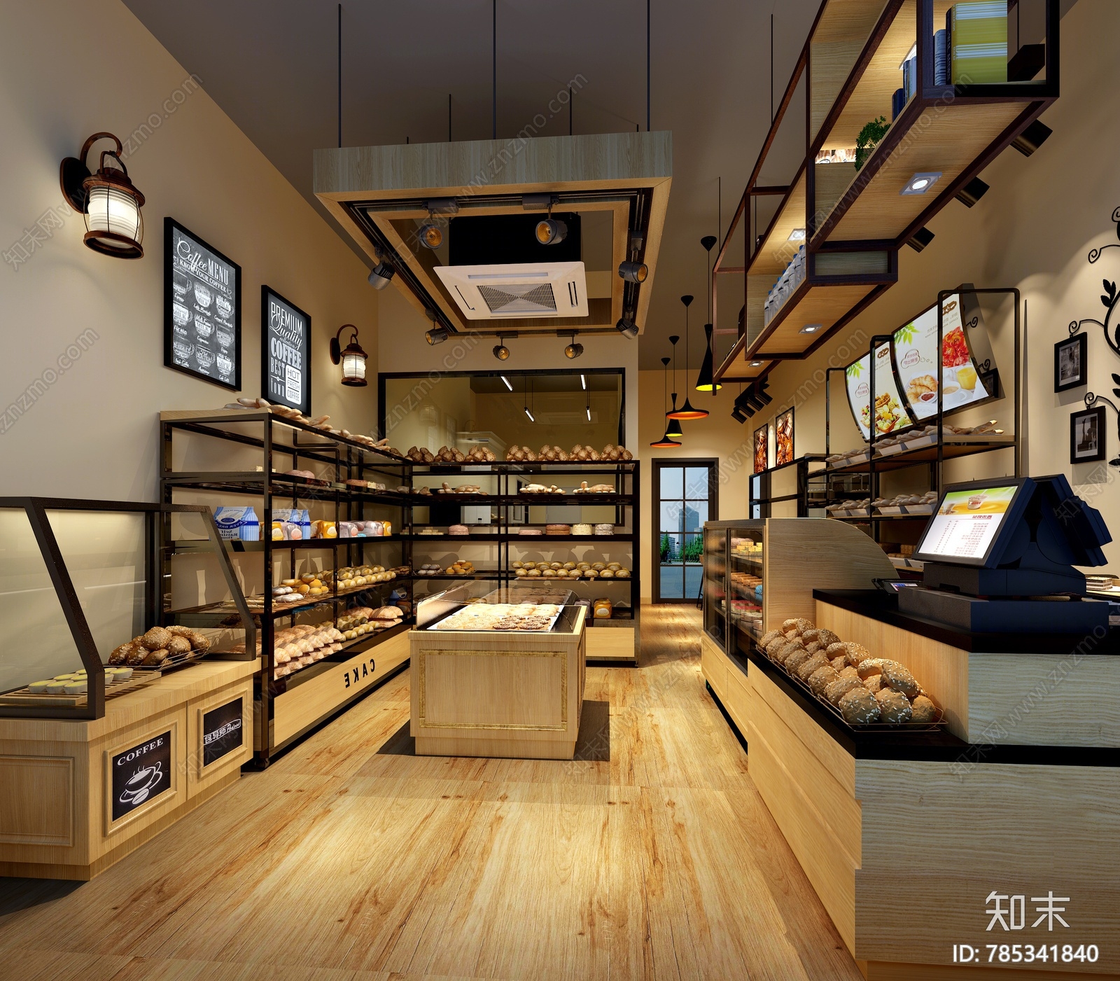 工业风面包店3D模型下载【ID:785341840】