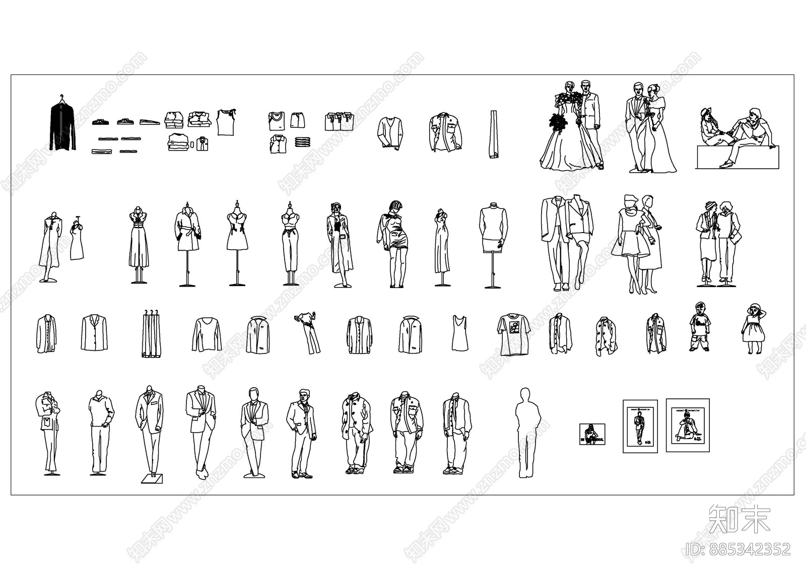 服装类施工图下载【ID:885342352】