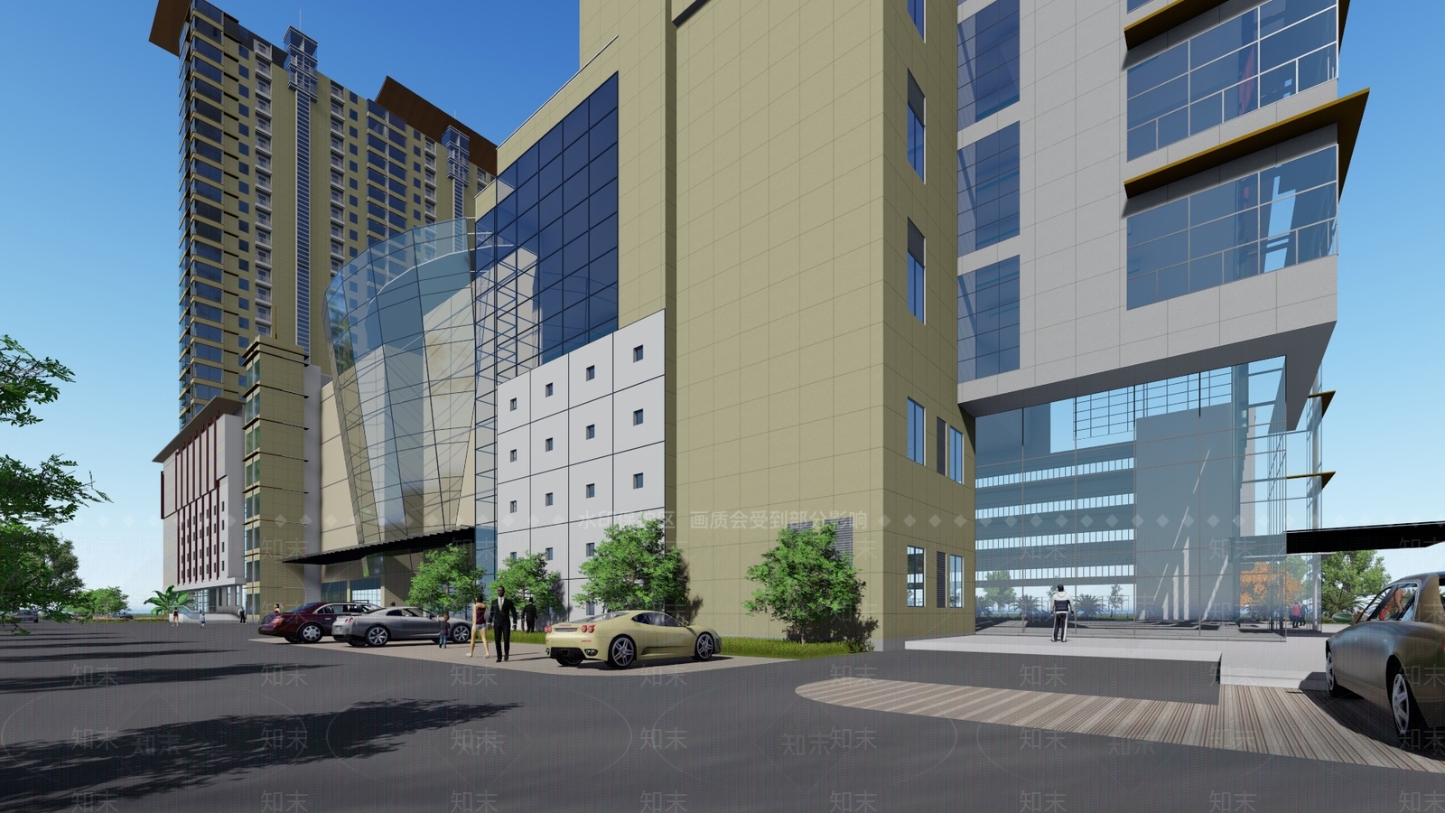 现代商业建筑SU模型下载【ID:485344059】