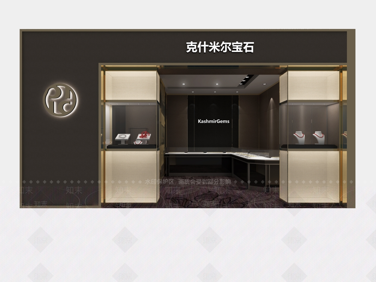 现代珠宝店3D模型下载【ID:585344874】