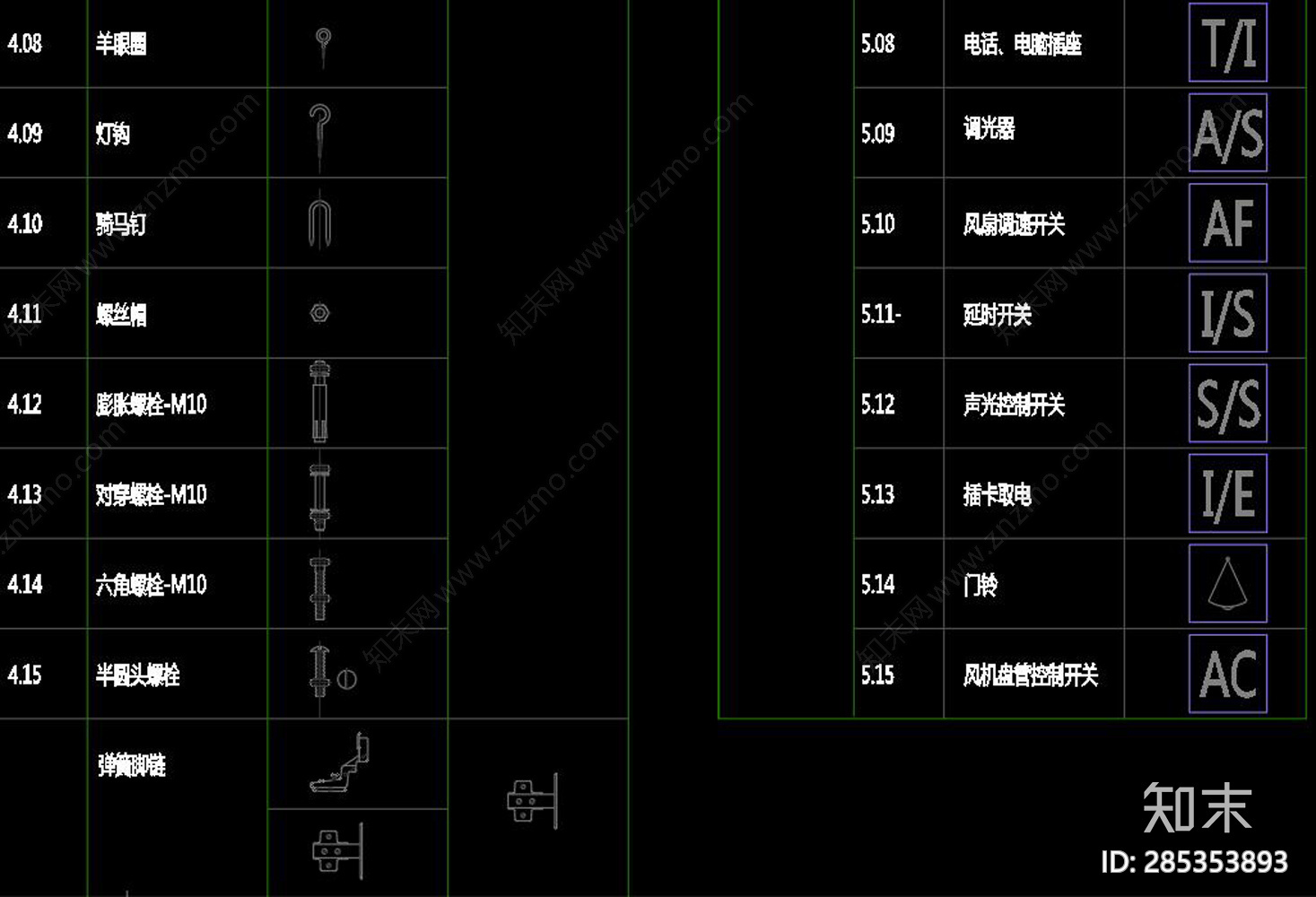 各类吊顶剖面节点大样图施工图下载【ID:285353893】