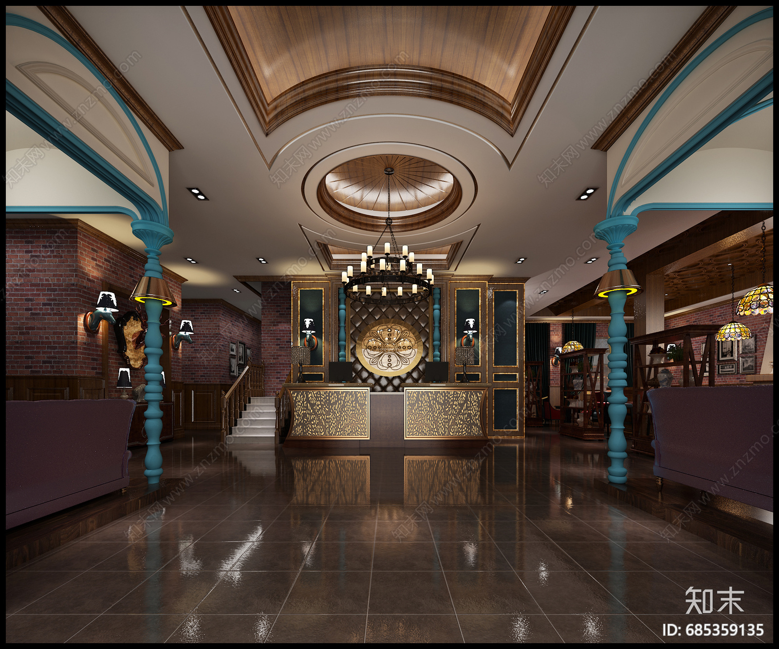 欧式茶餐厅施工图下载【ID:685359135】