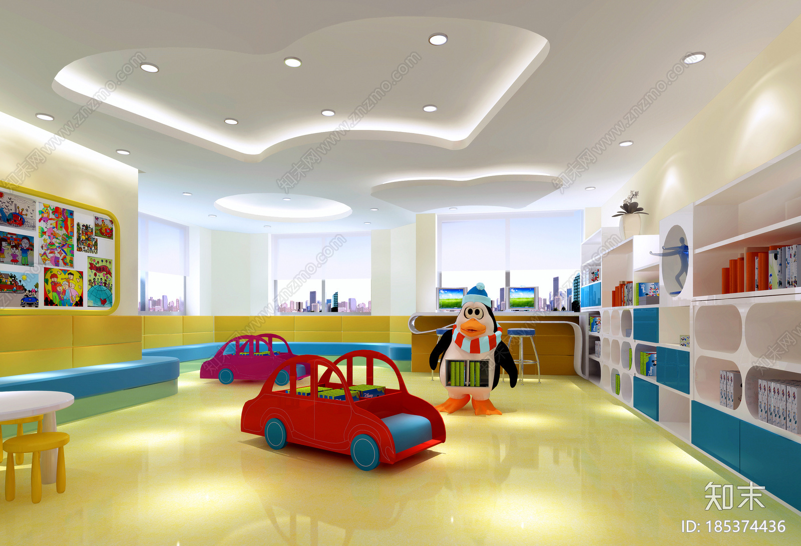 幼儿英语培训结构CAD图纸cad施工图下载【ID:185374436】