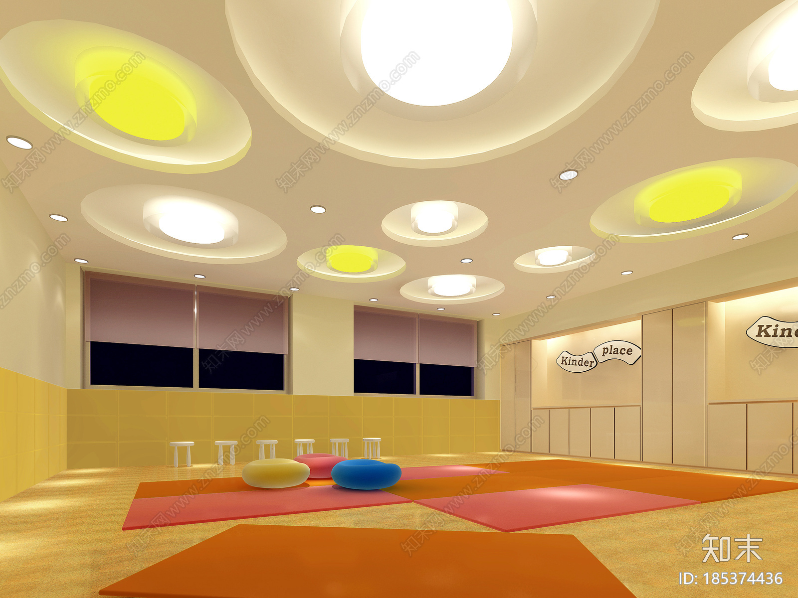 幼儿英语培训结构CAD图纸cad施工图下载【ID:185374436】