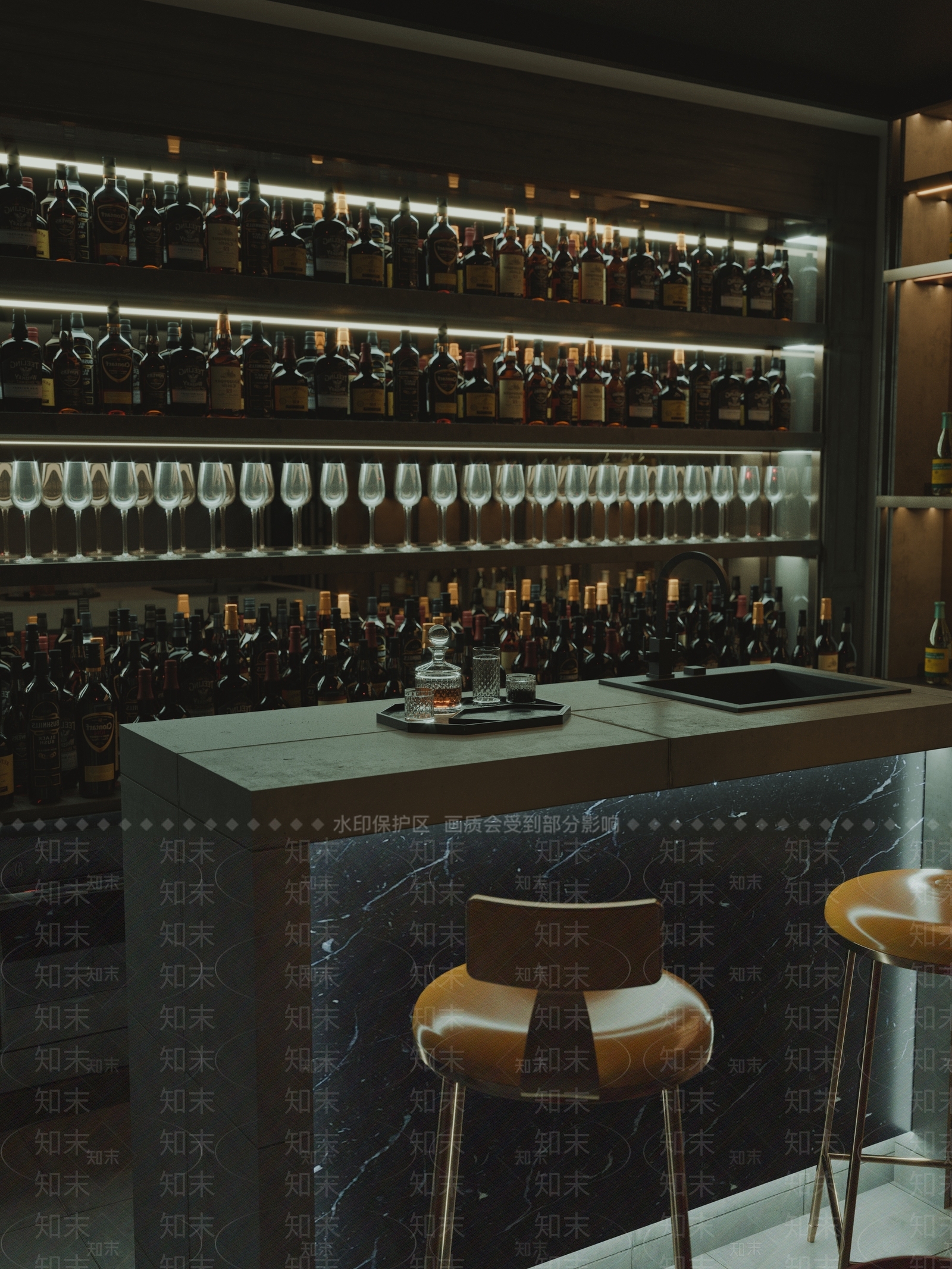 现代酒吧3D模型下载【ID:485379485】