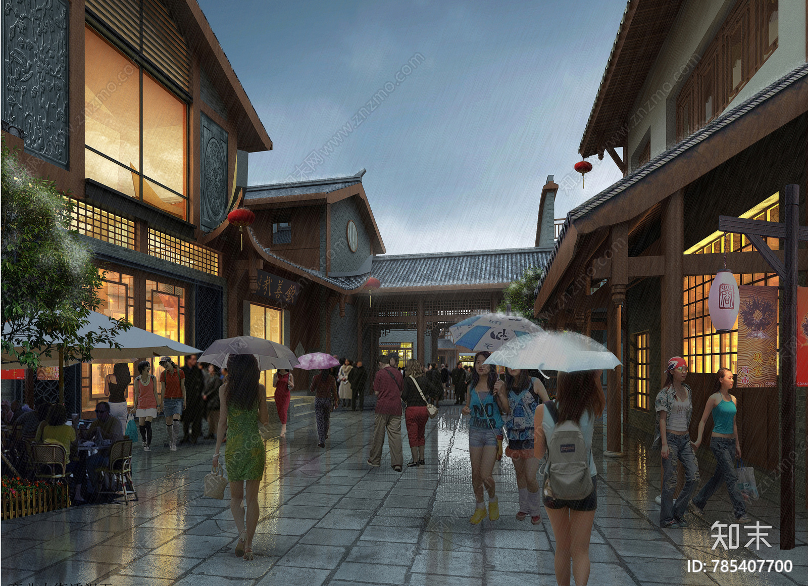中式古建商业街CADcad施工图下载【ID:785407700】
