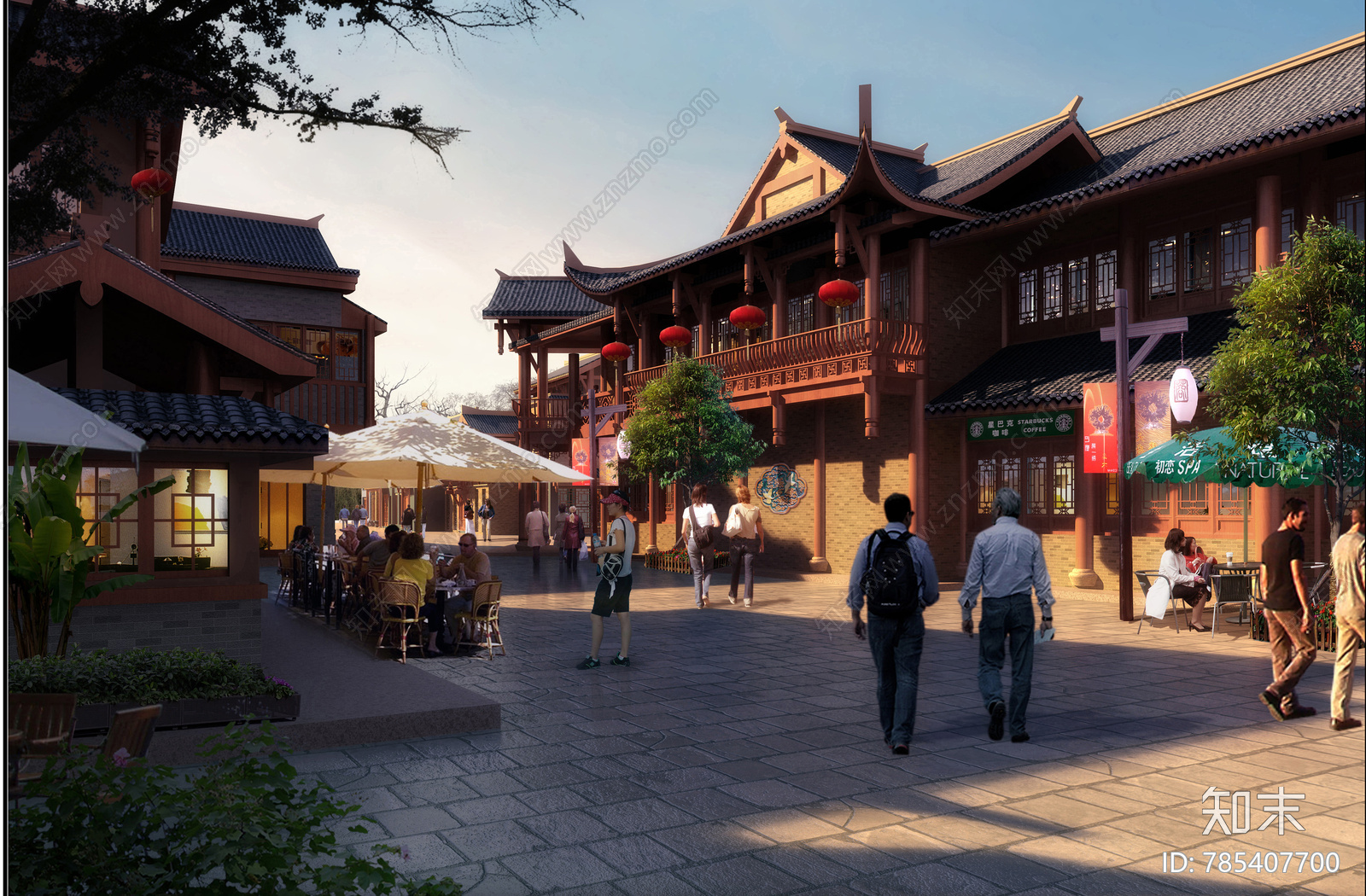 中式古建商业街CADcad施工图下载【ID:785407700】