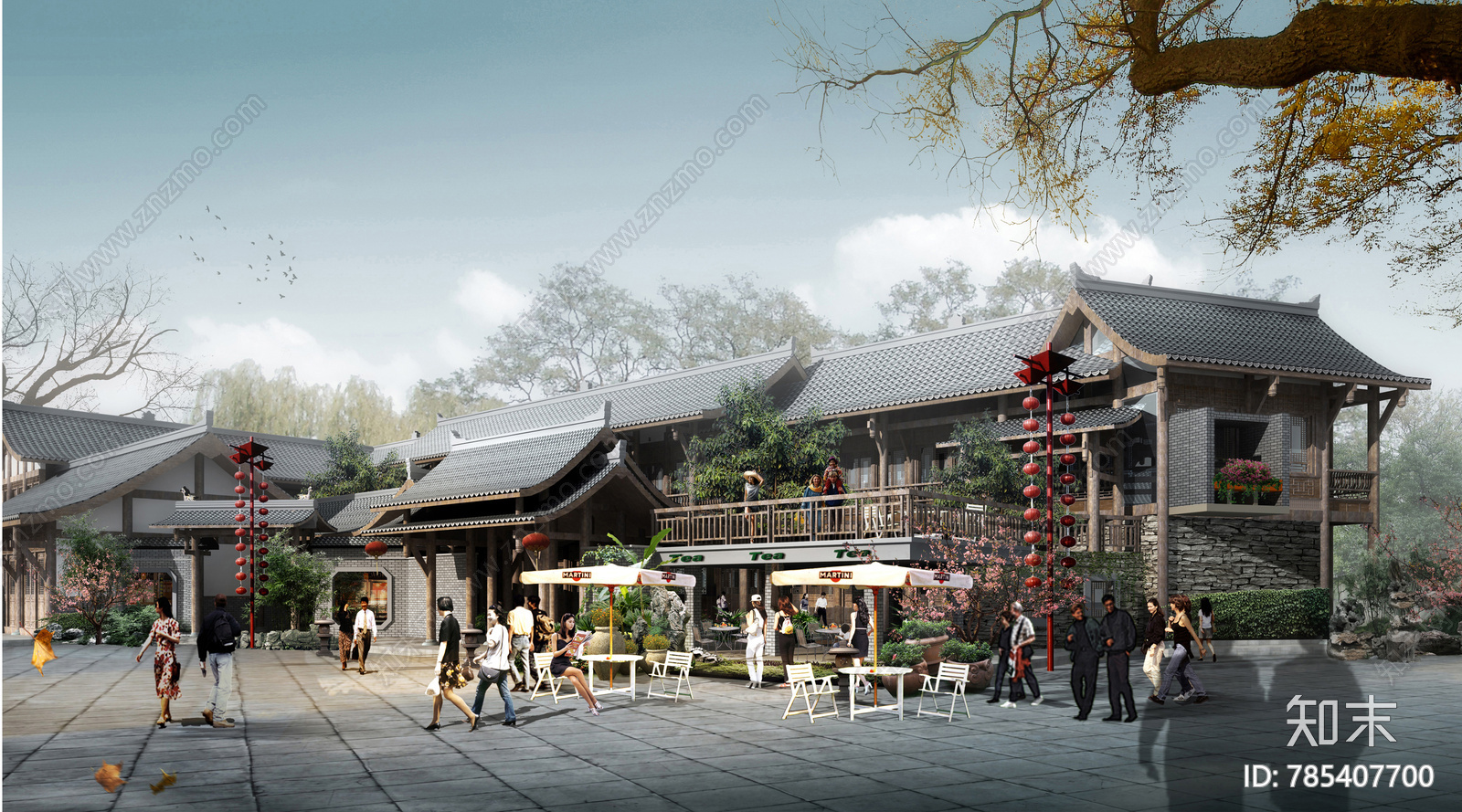 中式古建商业街CADcad施工图下载【ID:785407700】