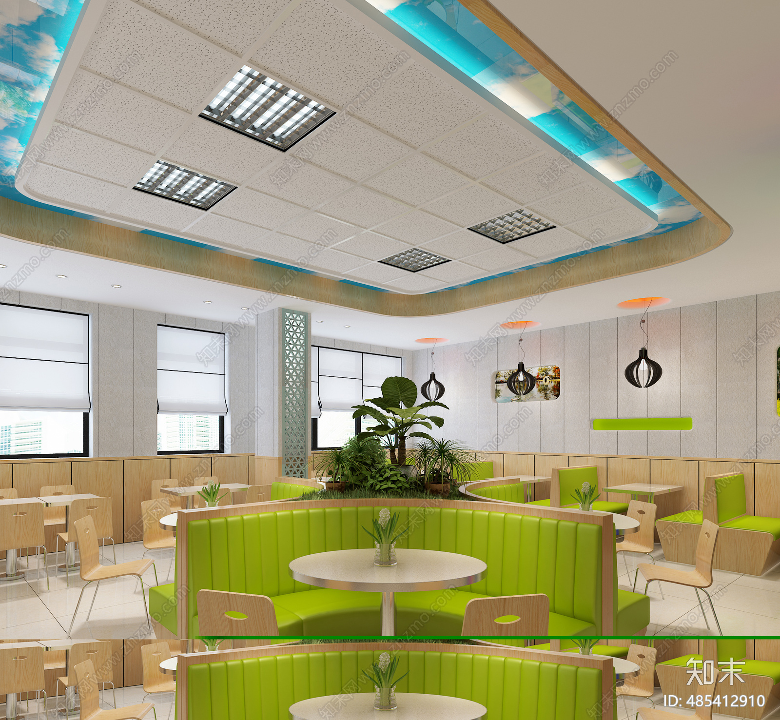 快餐厅cad施工图下载【ID:485412910】