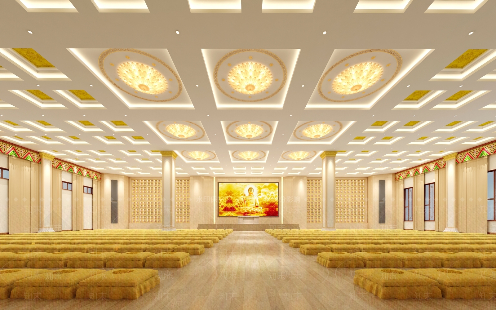 中式教堂3D模型下载【ID:985428523】