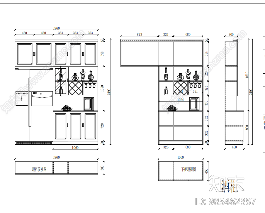 现代简约施工图下载【ID:985462387】