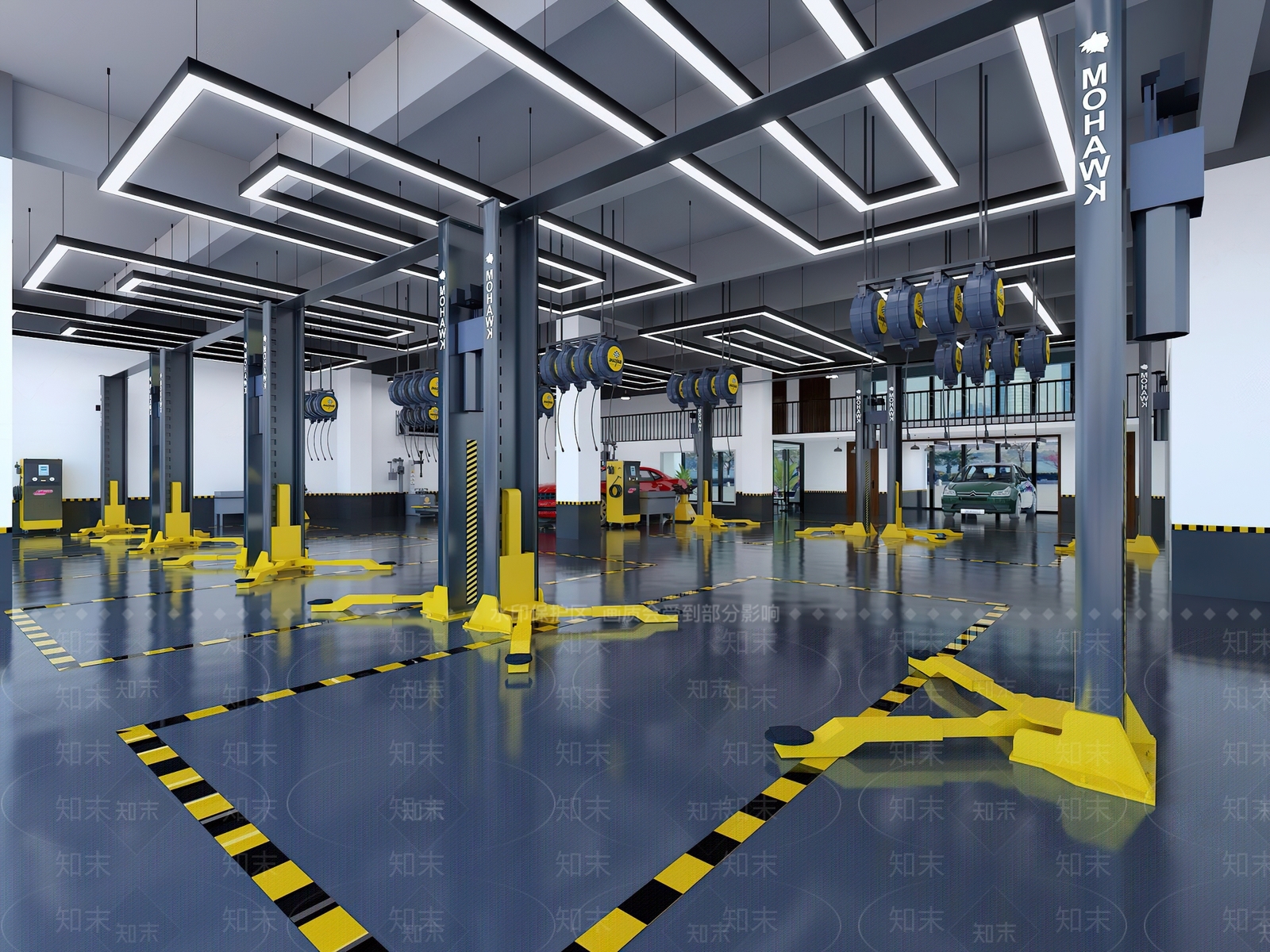 现代汽车修理厂3D模型下载【ID:385475557】