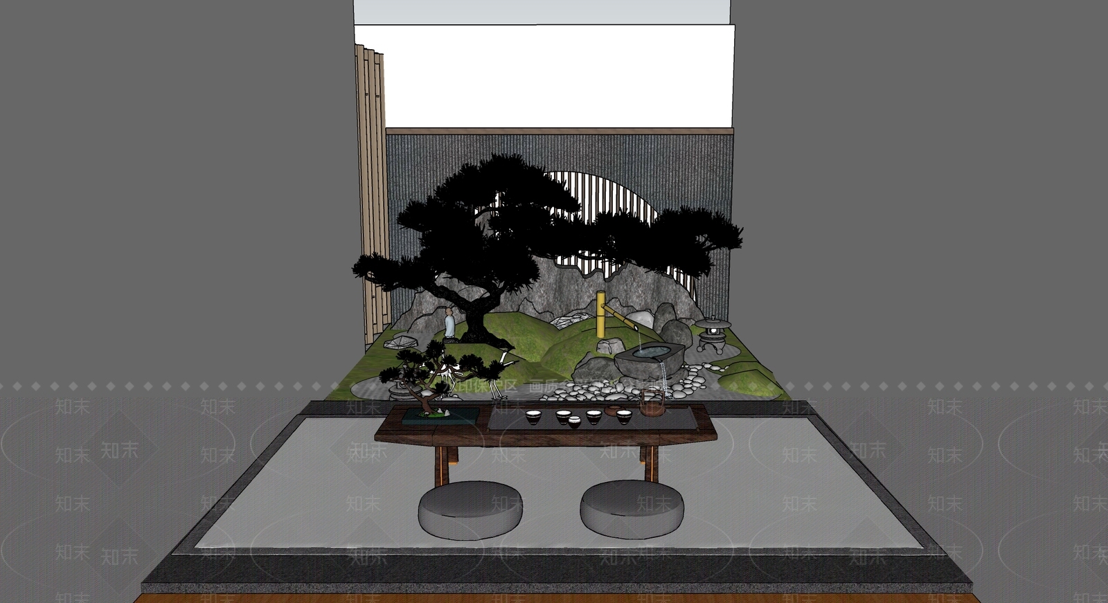 日式小景SU模型下载【ID:785481433】