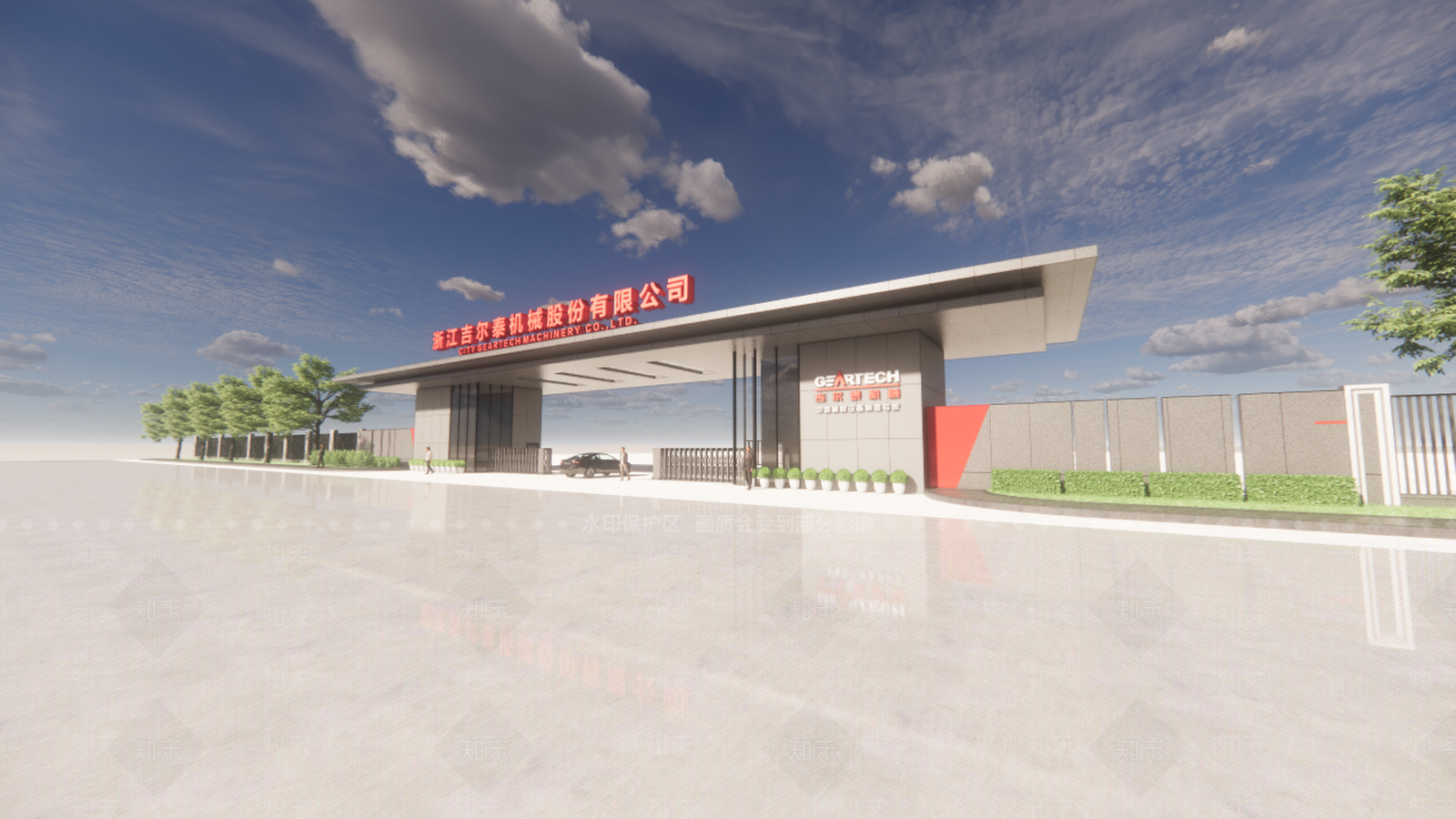 现代厂房大门SU模型下载【ID:985499301】