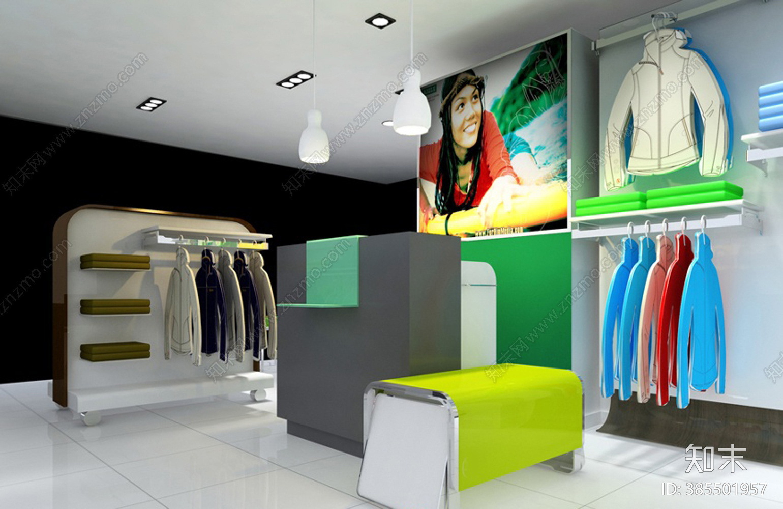 运动品牌店cad施工图下载【ID:385501957】
