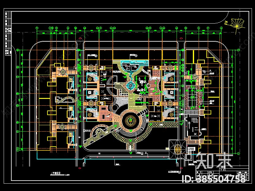 广场广场景观绿化设计CAD平面图33套cad施工图下载【ID:385504758】