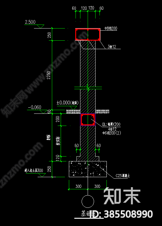 现代围墙施工图下载【ID:385508990】