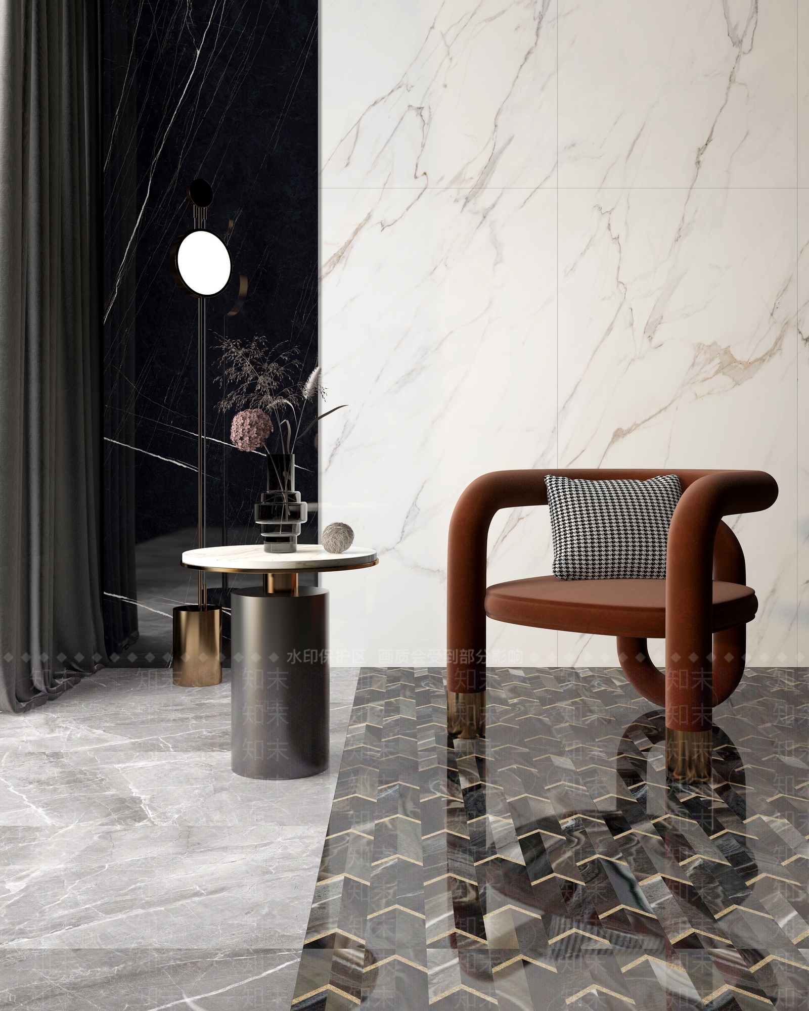 后现代单人沙发3D模型下载【ID:985546601】