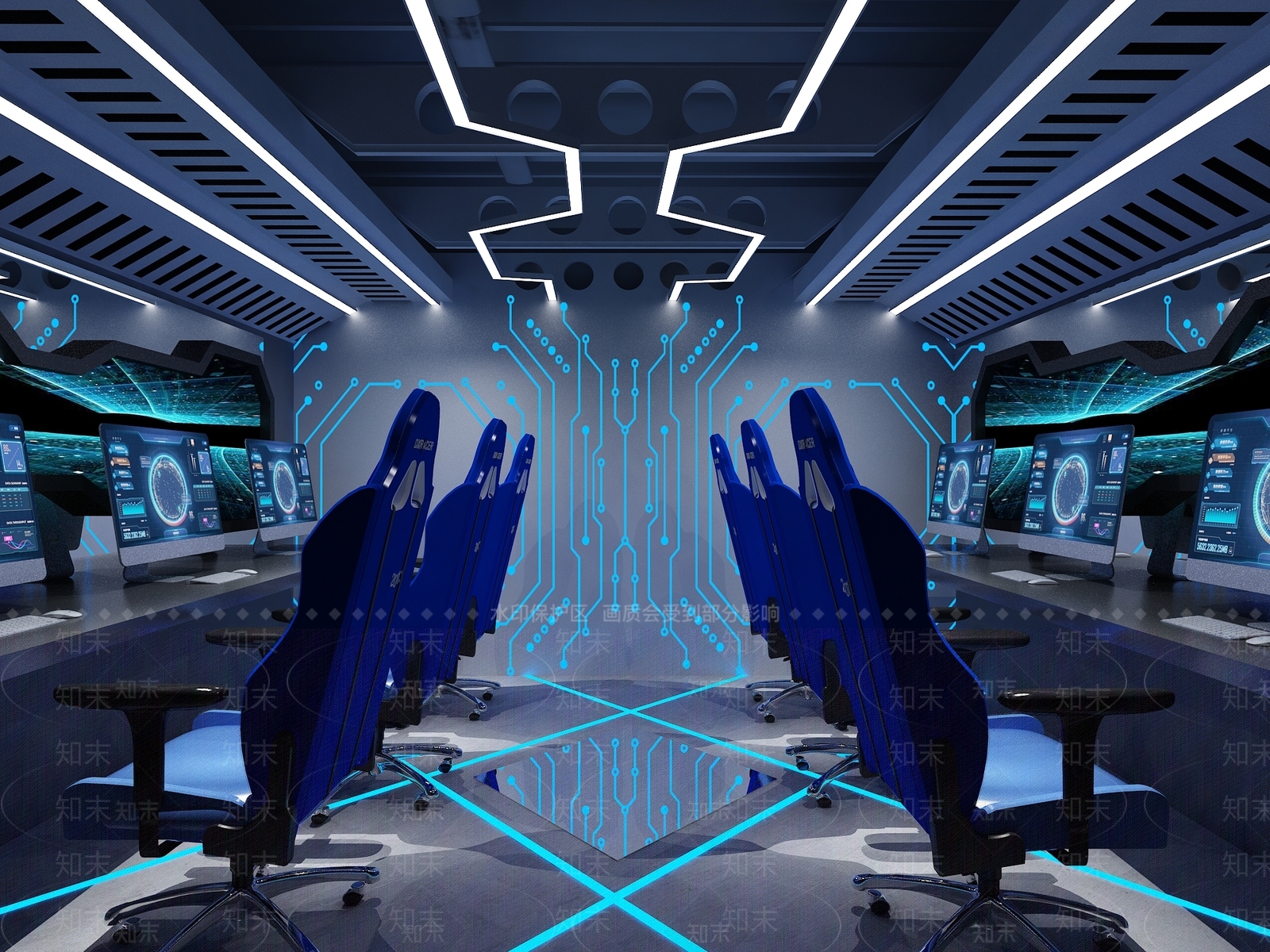 现代网吧网咖3D模型下载【ID:985572207】