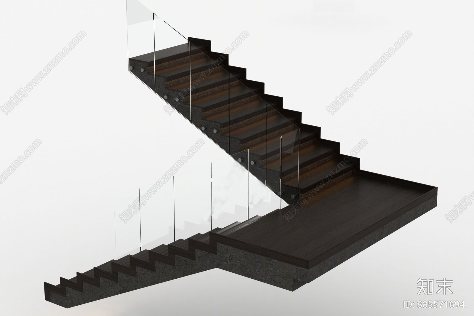 现代风格楼梯3D模型下载【ID:885571694】