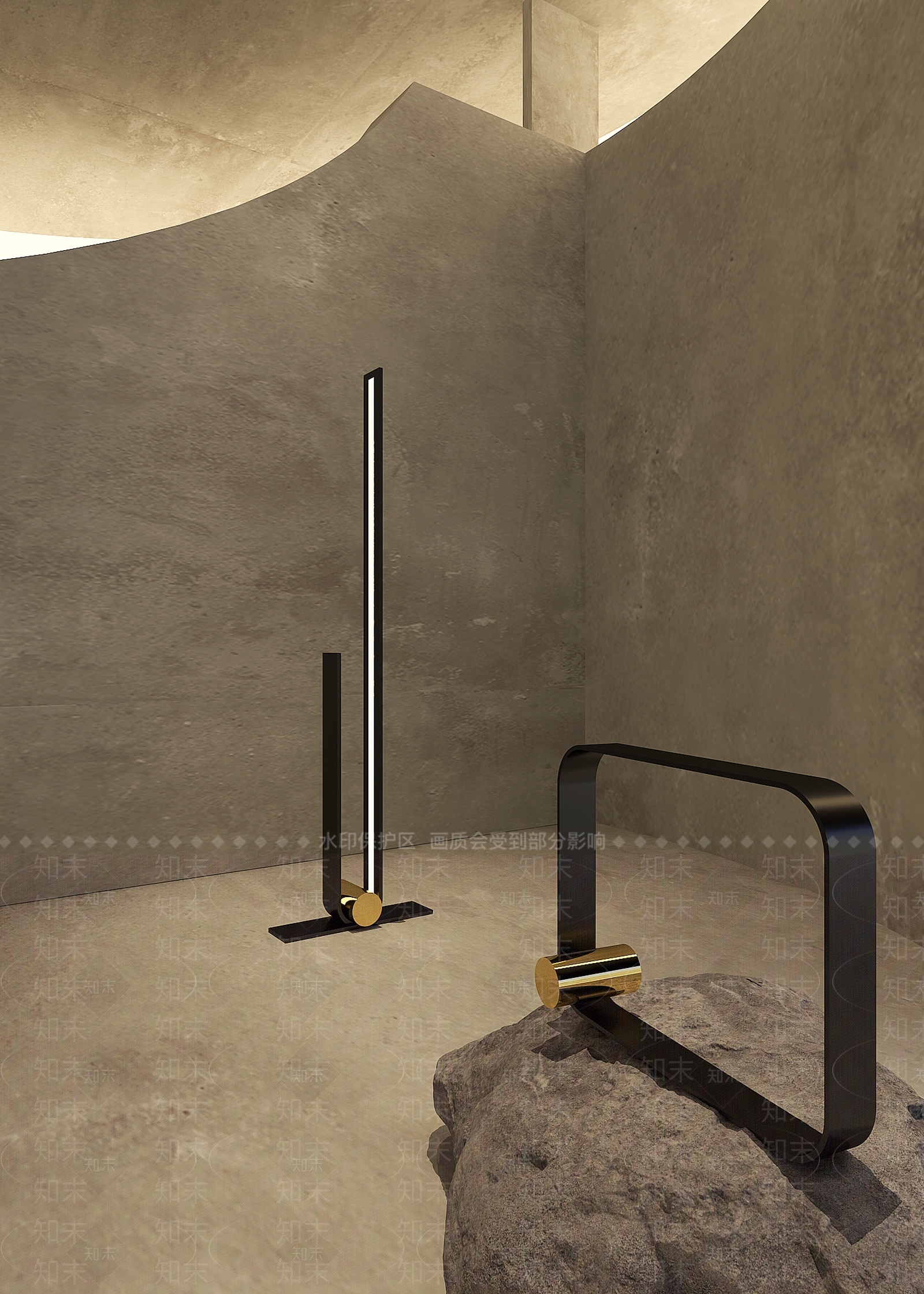 【3D悬赏模型】Nastro现代落地灯3D模型下载【ID:685597224】