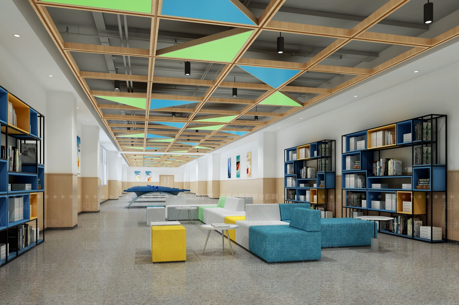 现代活动室3D模型下载【ID:585598027】